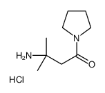 3-Amino-3-methyl-1-(1-pyrrolidinyl)-1-butanone hydrochloride Structure