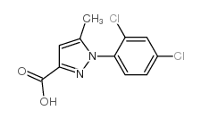 1-(2,4-二氯苯基)-5-甲基-1H-吡唑-3-羧酸结构式