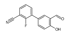 2-fluoro-3-(3-formyl-4-hydroxyphenyl)benzonitrile Structure