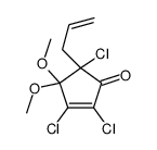 2,3,5-trichloro-4,4-dimethoxy-5-prop-2-enylcyclopent-2-en-1-one结构式