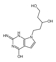 2-amino-7-(3,5-dihydroxypentyl)-1H-pyrrolo[2,3-d]pyrimidin-4-one Structure