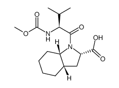 1-(3-甲基-2-丙酰氨基-丁氧羰基)-L-八氢化吲哚-2-羧酸结构式