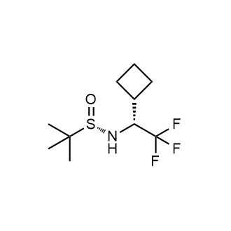 (S)-N-((R)-1-Cyclobutyl-2,2,2-trifluoroethyl)-2-methylpropane-2-sulfinamide Structure