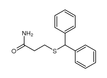 3-(benzhydrylthio)propanamide结构式