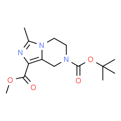 1-甲基-3-甲基-5H,6H,7H,8H-咪唑并[1,5-a]吡嗪-1,7-二甲酸酯结构式