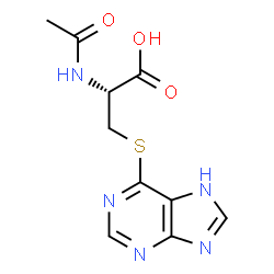 S-(6-purinyl)-N-acetylcysteine structure