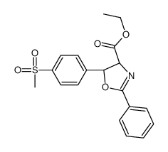 (4R-5R)-4,5-Dihydro-5-[4-(methylsulfonyl)phenyl]-2-phenyl-4-oxazolecarboxylic Acid Ethyl Ester Structure