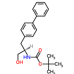 N-[(1R)-2-[1,1'-Biphenyl]-4-yl-1-(hydroxymethyl)ethyl]carbamic acid 1,1-dimethylethyl ester structure