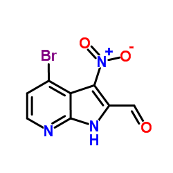 4-Bromo-3-nitro-1H-pyrrolo[2,3-b]pyridine-2-carbaldehyde Structure