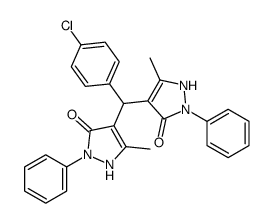 4-[(4-chlorophenyl)-(5-methyl-3-oxo-2-phenyl-1H-pyrazol-4-yl)methyl]-5-methyl-2-phenyl-1H-pyrazol-3-one Structure