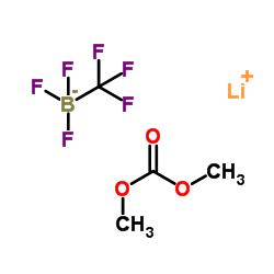 Lithium Trifluoro(trifluoromethyl)borate-Dimethyl Carbonate Complex Structure