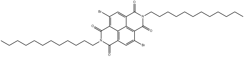 4,9-二溴-2,7-双(十二烷基)苯并邻菲咯啉-1,3,6,8-(2H, 7H)-四酮结构式