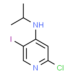 2-氯-5-碘-N-异丙基吡啶-4-胺结构式