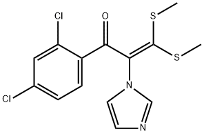 2-Propen-1-one,1-(2,4-dichlorophenyl)-2-(1H-imidazol-1-yl)-3,3-bis(methylthio)-结构式