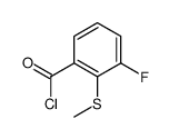 Benzoyl chloride, 3-fluoro-2-(methylthio)- (9CI)结构式