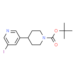 5-碘-3',5',6'-四氢-2' h-[3,4']联吡啶基-1'-羧酸叔丁基丁酯结构式