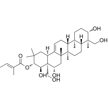 21-O-巴豆酰基匙羹藤新苷元结构式