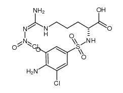 (R)-N2 -[(4-amino-3,5-dichlorophenyl)sulphonyl]-N5 -[amino(nitroimino)methyl]-ornithine Structure