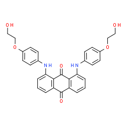 1,8-bis[[4-(2-hydroxyethoxy)phenyl]amino]anthraquinone structure