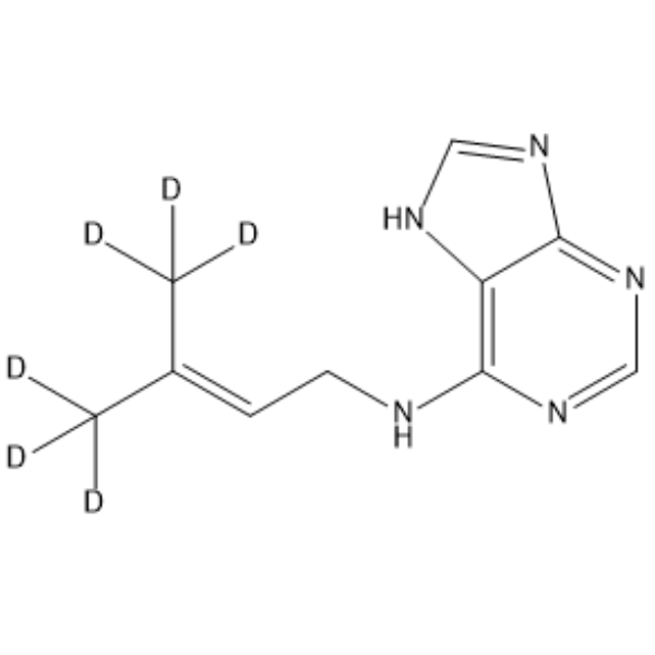 6-(γ,γ-Dimethylallylamino)purine-d6 Structure