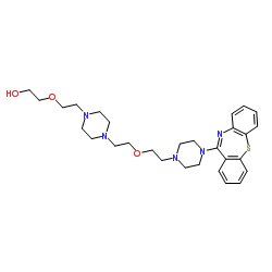 2-[2-[4-[2-[2-(4-二苯并[b,f][1,4]硫氮杂卓-11-基-1-哌嗪基)乙氧基]乙基]-1-哌嗪基]乙氧基]乙醇结构式