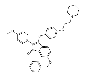 [6-benzyloxy-3-[4-(2-(piperidin-1-yl)ethoxy)phenoxy]-2-(4-methoxyphenyl)]benzo[b]thiophene-(S-oxide)结构式