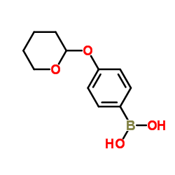 4-(2-Tetrahydropyranyloxy)benzeneboronic acid Structure