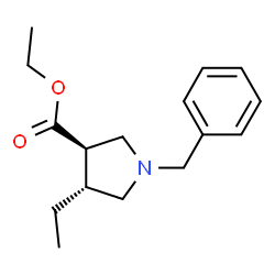 ethyl trans-1-benzyl-4-ethylpyrrolidine-3-carboxylate Structure