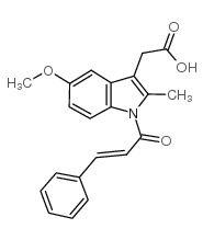 1H-Indole-3-aceticacid, 5-methoxy-2-methyl-1-(1-oxo-3-phenyl-2-propen-1-yl)- structure