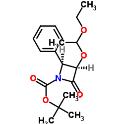 (3R,4S)-3-(1-乙氧乙氧基)-2-氧-4-苯基-吖丁啶羧酸叔丁基酯结构式
