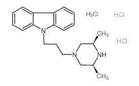 9-[3-(顺-3,5-二甲基-1-哌嗪基)丙基]咔唑二盐酸盐一水结构式