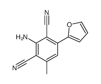 2-amino-4-(furan-2-yl)-6-methylbenzene-1,3-dicarbonitrile结构式