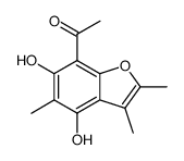 (4,6-Dihydroxy-2,3,5-trimethylbenzofuran-7-yl)(methyl) ketone Structure