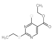 5-Pyrimidinecarboxylicacid, 4-chloro-2-(ethylthio)-, ethyl ester Structure