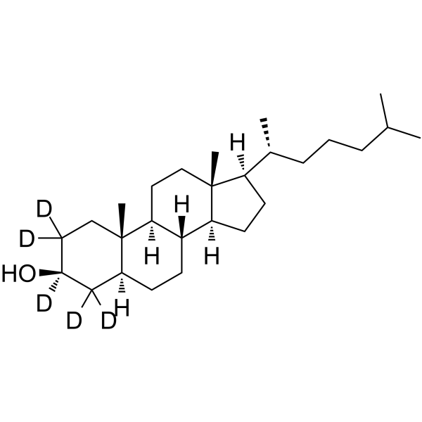 5α-Cholestan-3β-ol-d5 Structure
