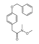 N-methoxy-N-methyl-2-(4-phenylmethoxyphenyl)acetamide结构式
