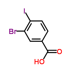 3-溴-4-碘苯甲酸甲酯结构式