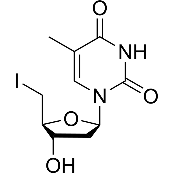Thymidine,5'-deoxy-5'-iodo- structure