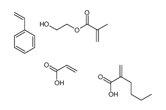 苯乙烯与丙烯酸丁酯、甲基丙烯酸-2-羟乙酯和丙烯酸的聚合物结构式