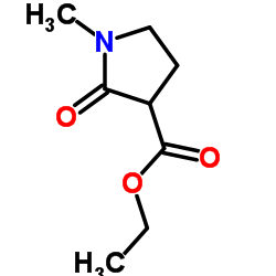 Ethyl 1-methyl-2-oxo-3-pyrrolidinecarboxylate Structure