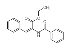 2-Propenoic acid,2-(benzoylamino)-3-phenyl-, ethyl ester结构式