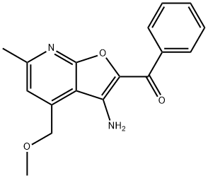 [3-amino-4-(methoxymethyl)-6-methylfuro[2,3-b]pyridin-2-yl](phenyl)methanone Structure