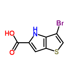 3-溴-4h-噻吩并[3,2-b]吡咯-5-羧酸结构式