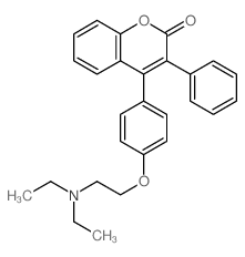 4-[4-(2-diethylaminoethoxy)phenyl]-3-phenyl-chromen-2-one Structure