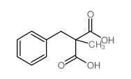2-benzyl-2-methylmalonic acid (en)Propanedioic acid, methyl(phenylmethyl)- (en) Structure