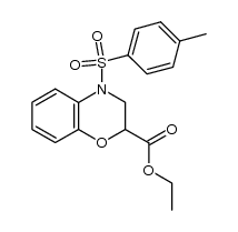 ethyl 4-tosyl-3,4-dihydro-2H-1,4-benzoxazine-2-carboxylate结构式