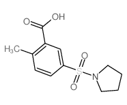 2-甲基-5-(吡咯烷-1-磺酰基)-苯甲酸结构式
