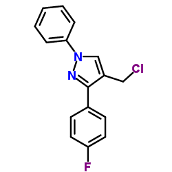 4-(Chloromethyl)-3-(4-fluorophenyl)-1-phenyl-1H-pyrazole Structure