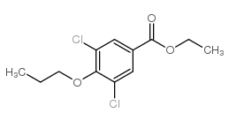 3,5-二氯-4-丙氧基苯甲酸乙酯结构式