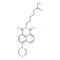 6-(6-吗啉代-1,3-二氧代-1H-苯并[DE]异喹啉-2(3H)-基)己酸结构式